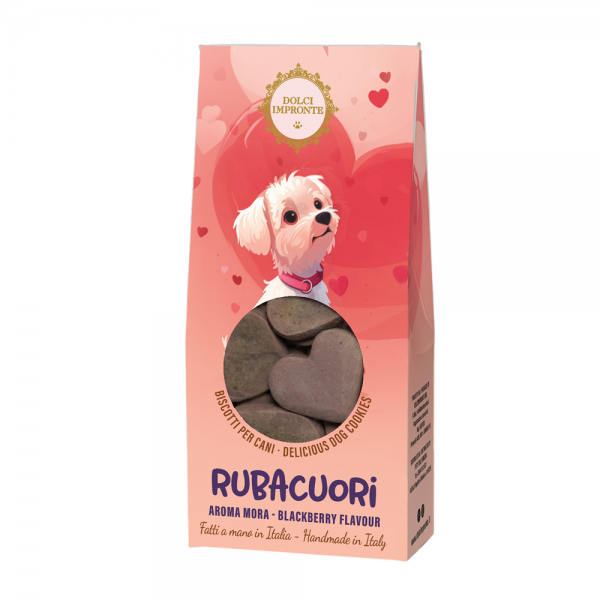 Dolci Impronte -  Rubacuori- 6 Confezioni Biscotti gr 80 - aroma mora