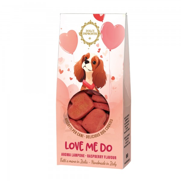 Dolci Impronte -  Love me do -  6 Confezioni Biscotti gr 80 - aroma lampone