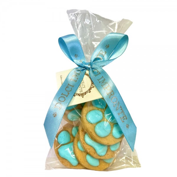 Dolci Impronte - Handmade Decorated Blue Paws - 100g Bag