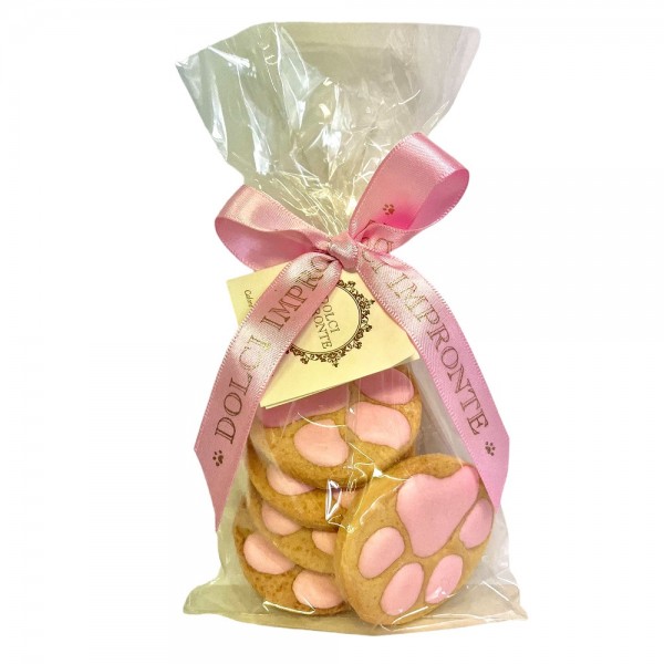 Dolci Impronte - Handmade-Decorated Pink Paws - 100g Bag