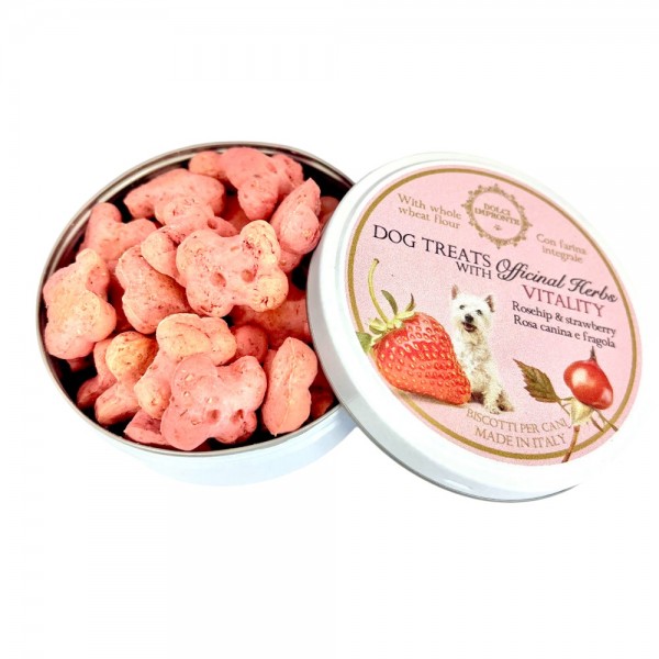 Dolci Impronte - VITALITY Herbal Dog Treats - 40g -Dog Rose and Strawberry