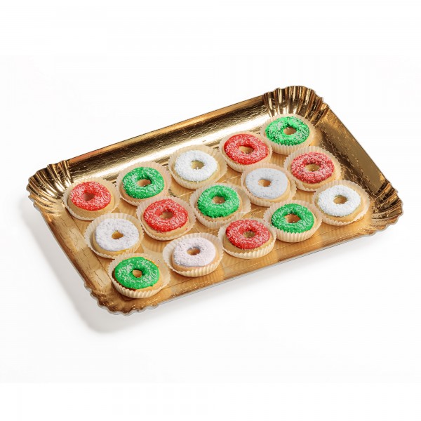 Dolci Impronte Tray 15 Mini Donuts 5 Red - 5 Green - 5 White 215 g