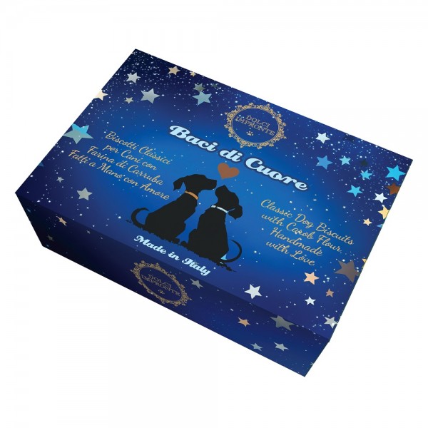 Trilogy Collection - Baci di Cuore - Carob Biscuits 250g in Laminated Box